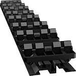 Raíl de aluminio Flat Rail con clips preinstalados referencias 2191, 1188, 1187, 1903, 1799, 1185 y 1186
