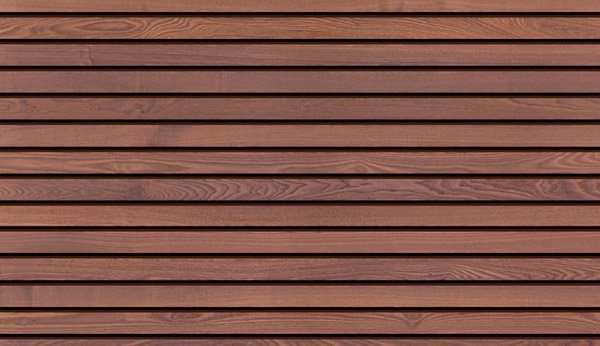 listones de madera de Termofresno en formato SIVA, oculto especial para vallas